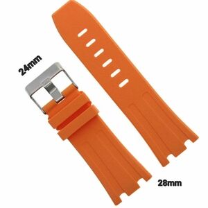 28mm X 24mm Luxury Style Rubber Watch Band Compatible With AP Style Cases